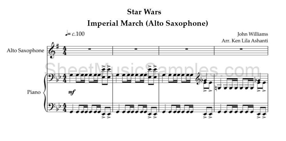 Star Wars - Imperial March (Alto Saxophone)