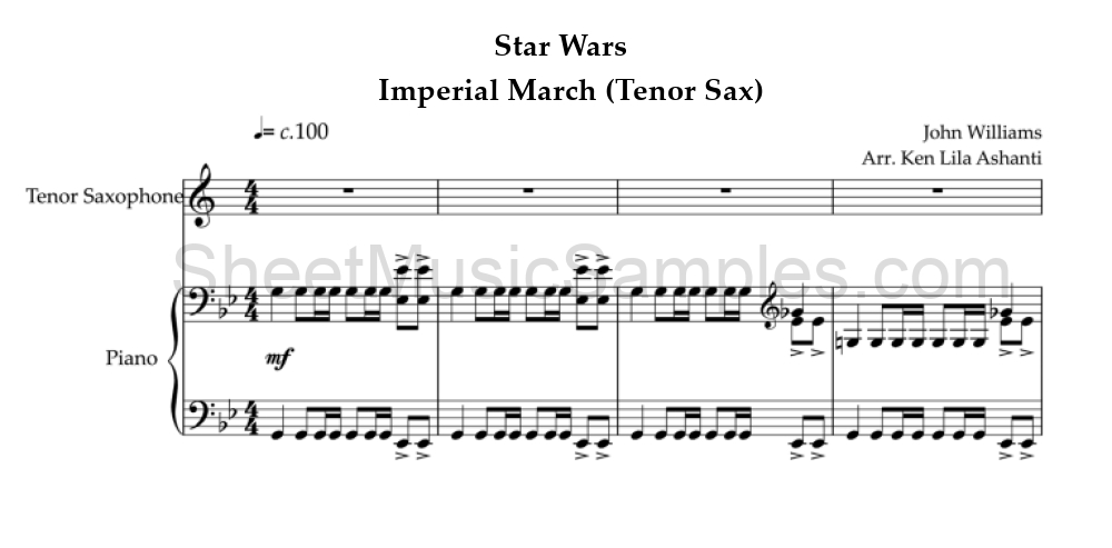 Star Wars - Imperial March (Tenor Sax)