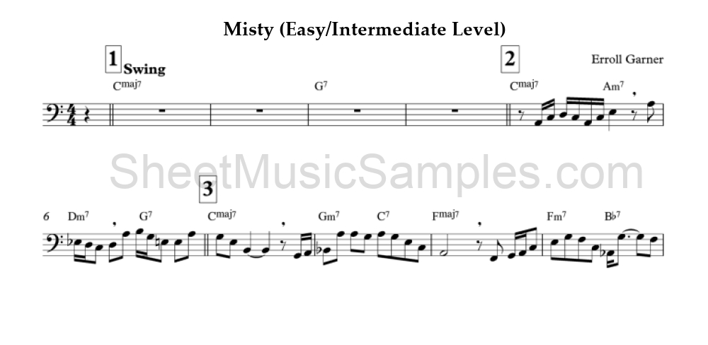 Misty (Easy/Intermediate Level)