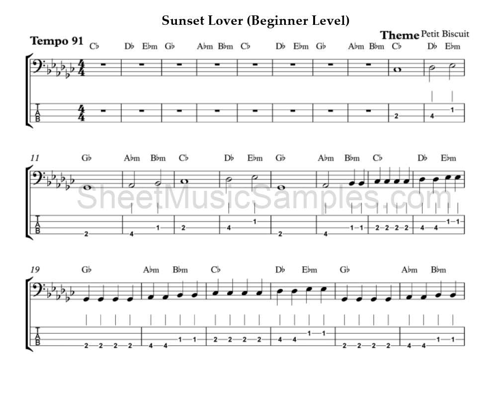 Sunset Lover (Beginner Level)