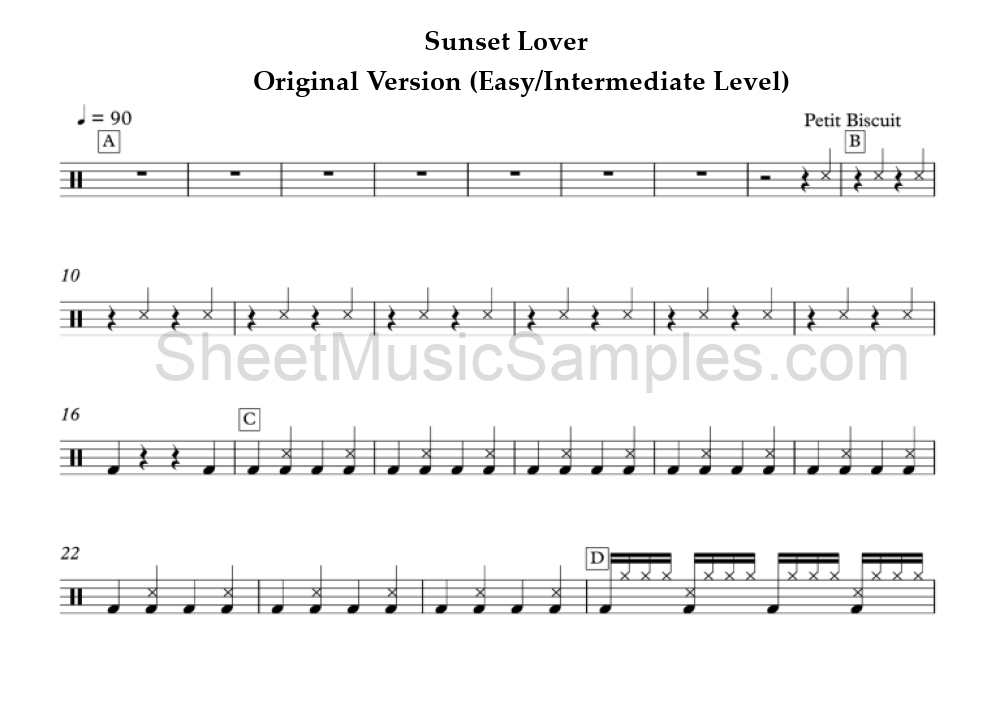 Sunset Lover - Original Version (Easy/Intermediate Level)