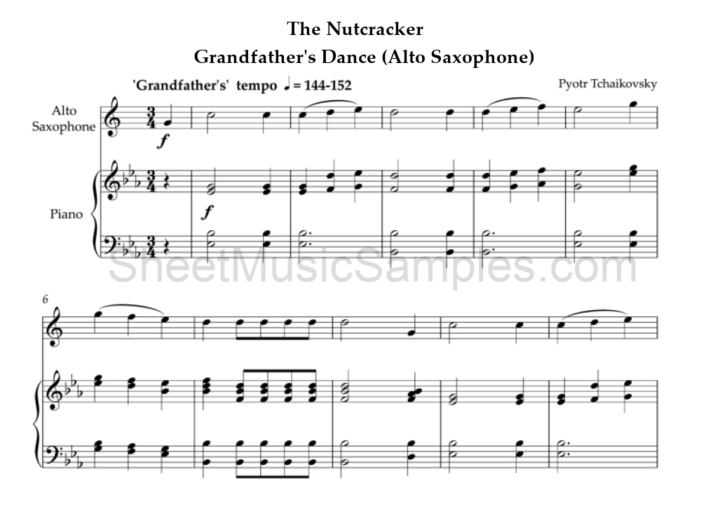 The Nutcracker - Grandfather's Dance (Alto Saxophone)