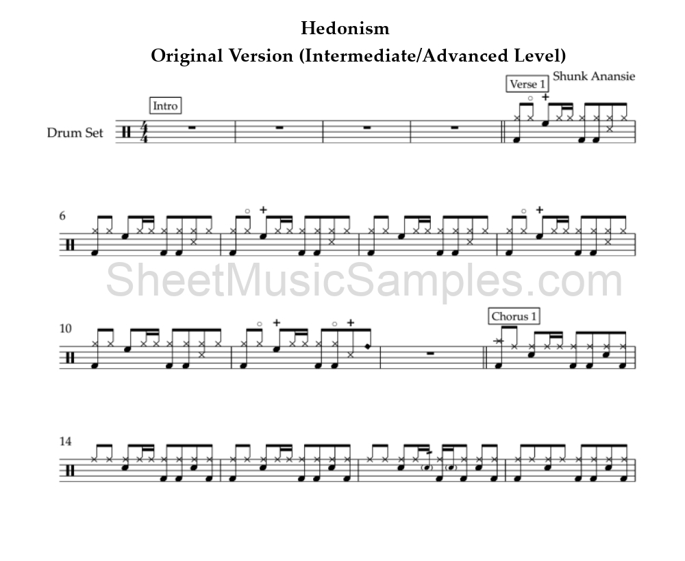 Hedonism - Original Version (Intermediate/Advanced Level)