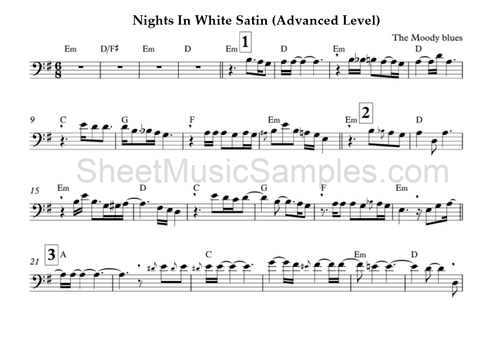 Nights In White Satin (Advanced Level)