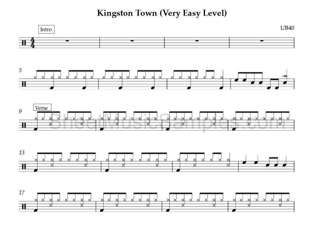 Kingston Town (Very Easy Level)