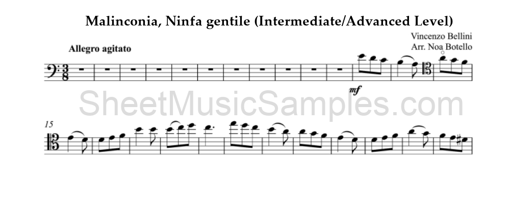 Malinconia, Ninfa gentile (Intermediate/Advanced Level)