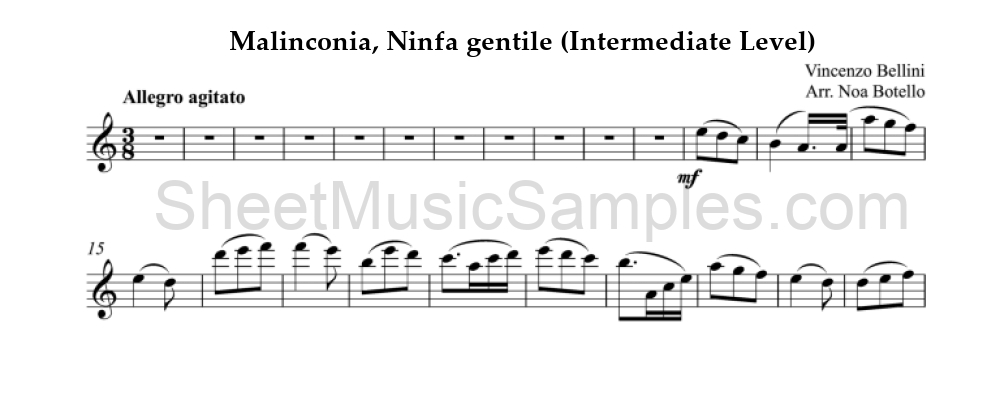 Malinconia, Ninfa gentile (Intermediate Level)