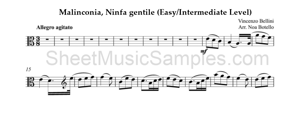 Malinconia, Ninfa gentile (Easy/Intermediate Level)