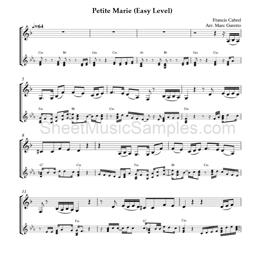 Petite Marie (Easy Level)