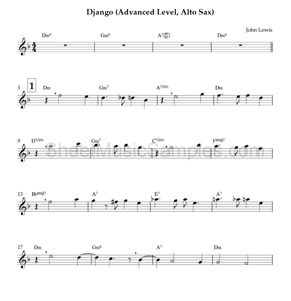 Django (Advanced Level, Alto Sax)