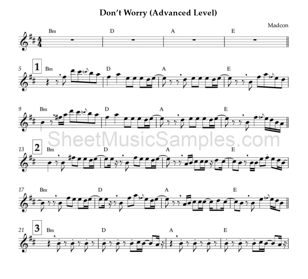 Don’t Worry (Advanced Level)