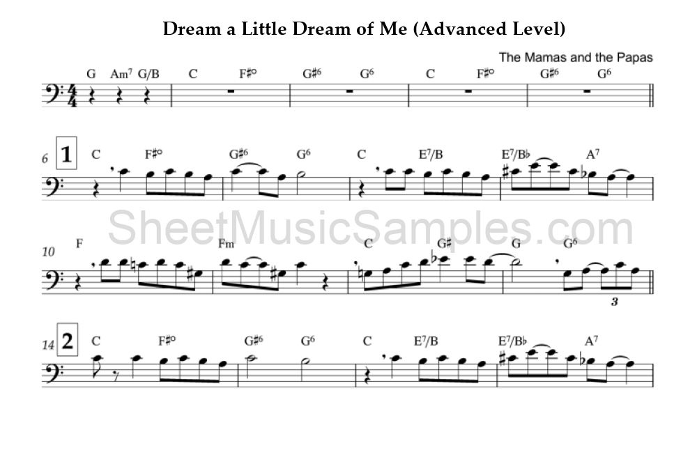 Dream a Little Dream of Me (Advanced Level)