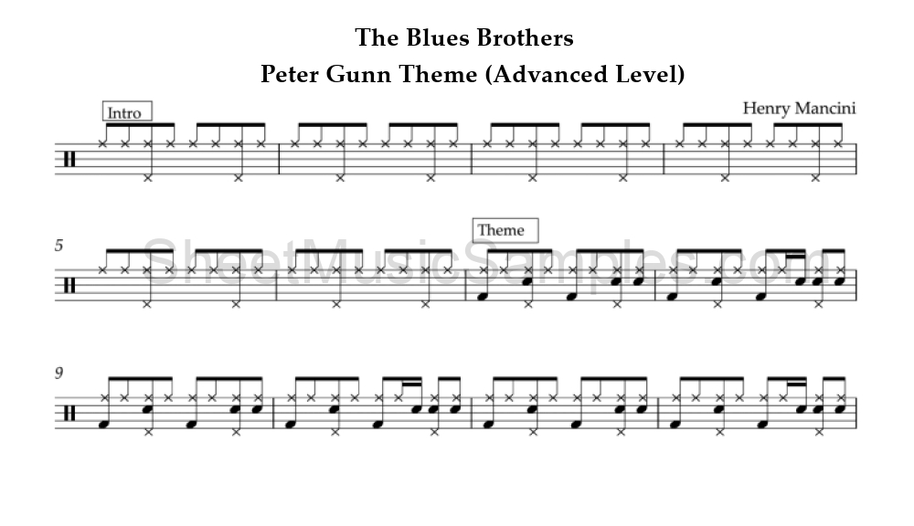 The Blues Brothers - Peter Gunn Theme (Advanced Level)