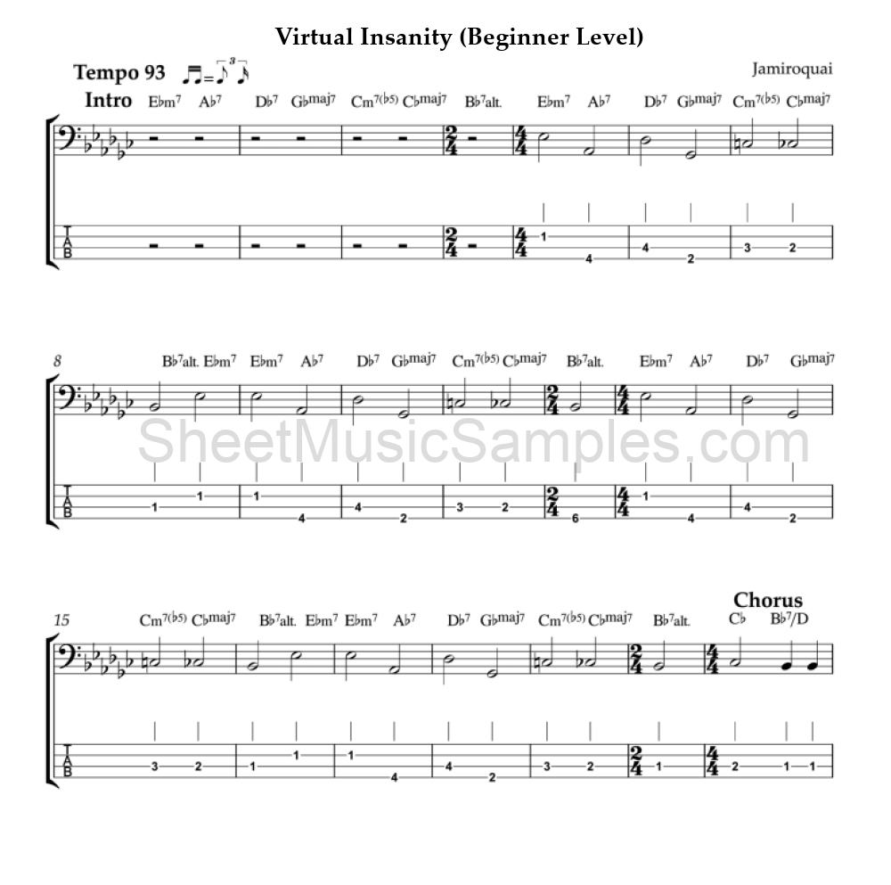 Virtual Insanity (Beginner Level)