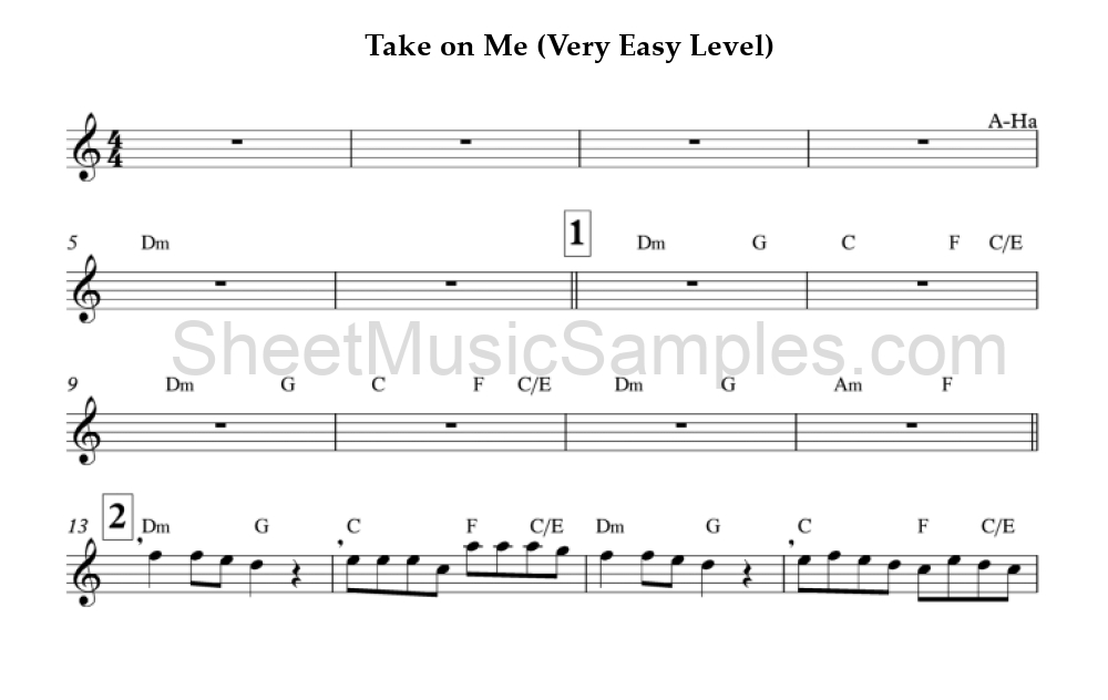 Take on Me (Very Easy Level)