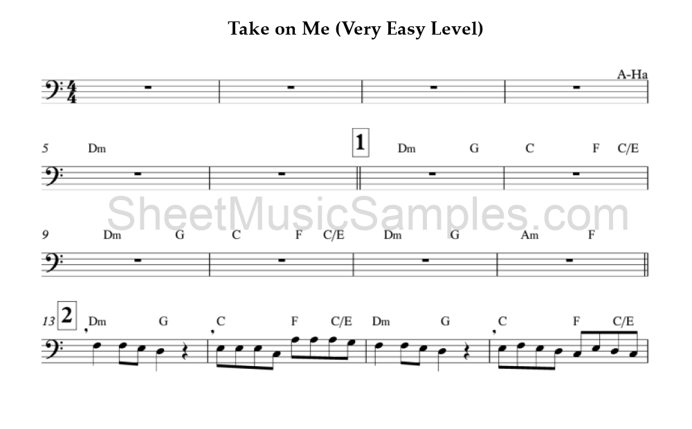 Take on Me (Very Easy Level)