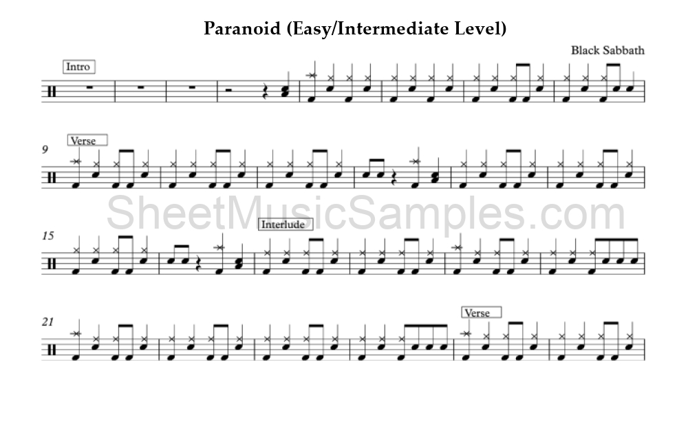 Paranoid (Easy/Intermediate Level)