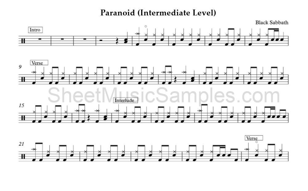 Paranoid (Intermediate Level)