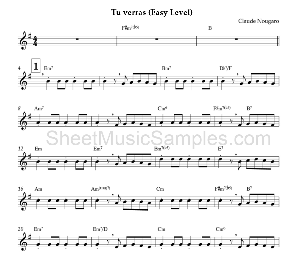 Tu verras (Easy Level)