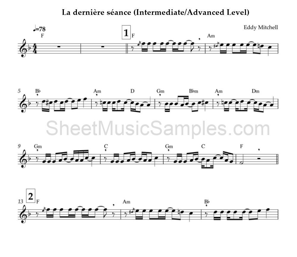 La dernière séance (Intermediate/Advanced Level)