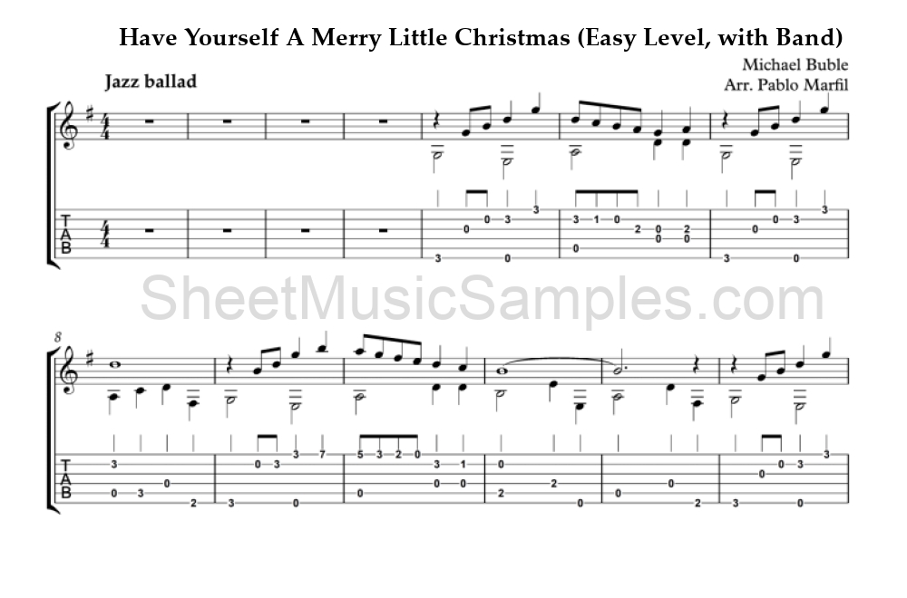 Have Yourself A Merry Little Christmas (Easy Level, with Band)