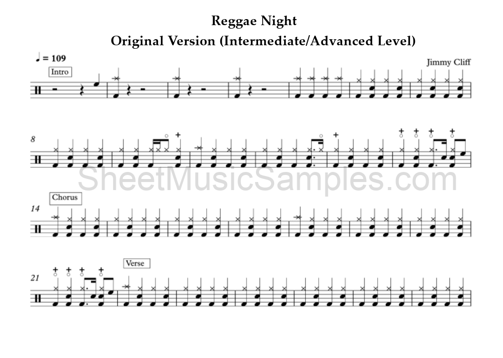 Reggae Night - Original Version (Intermediate/Advanced Level)