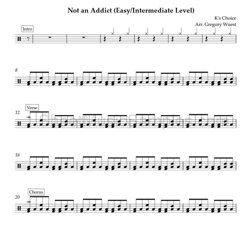 Not an Addict (Easy/Intermediate Level)