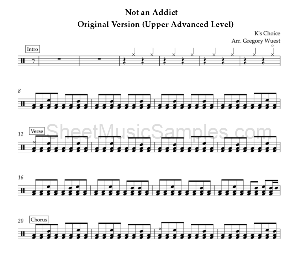 Not an Addict - Original Version (Upper Advanced Level)