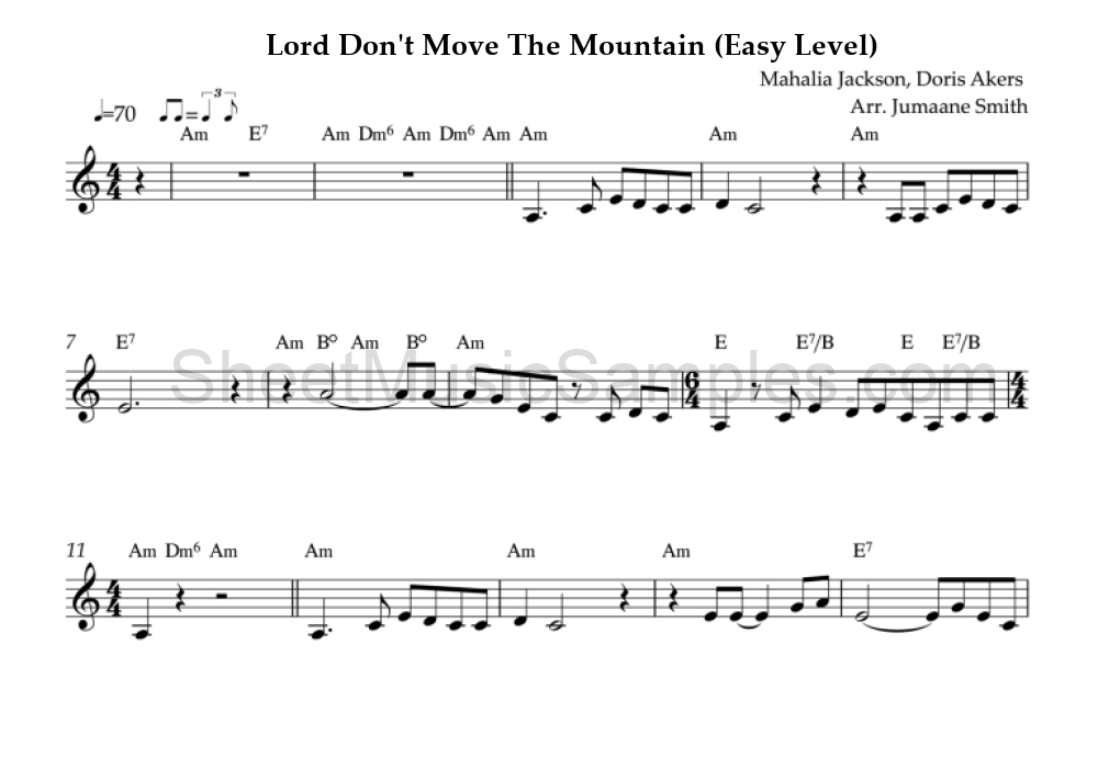 Lord Don't Move The Mountain (Easy Level)