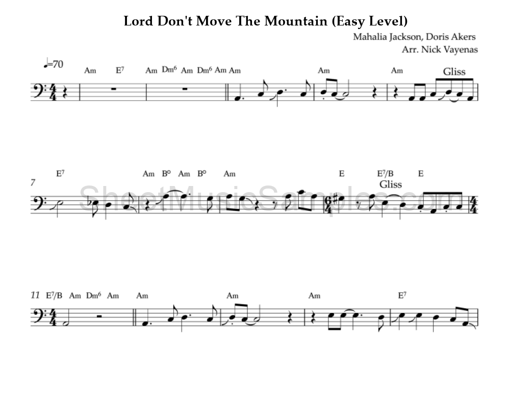 Lord Don't Move The Mountain (Easy Level)