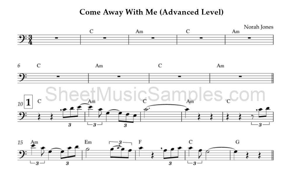 Come Away With Me (Advanced Level)