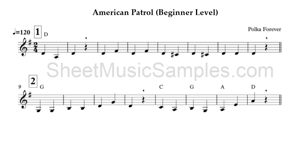 American Patrol (Beginner Level)