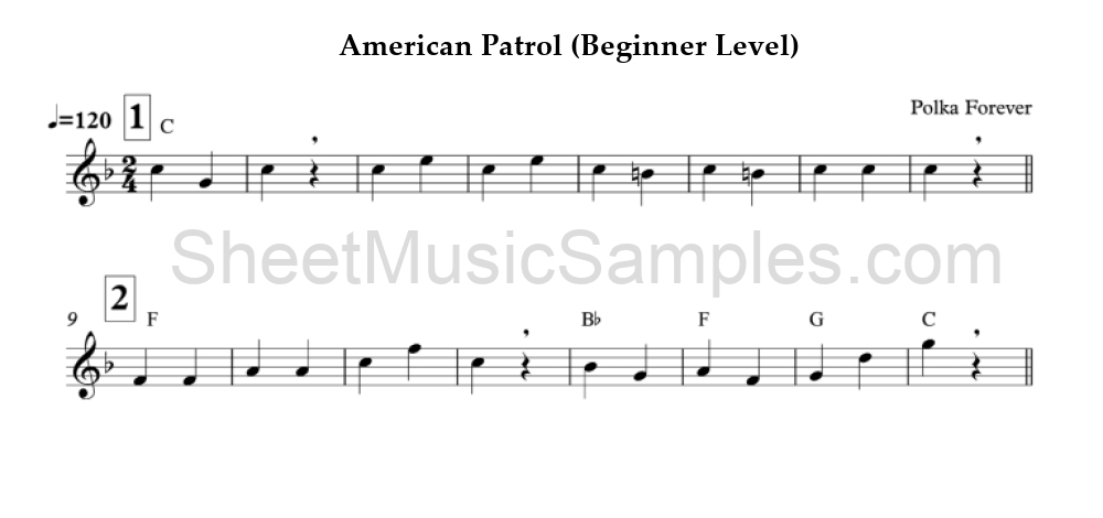 American Patrol (Beginner Level)