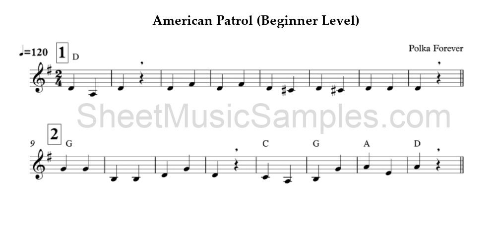 American Patrol (Beginner Level)