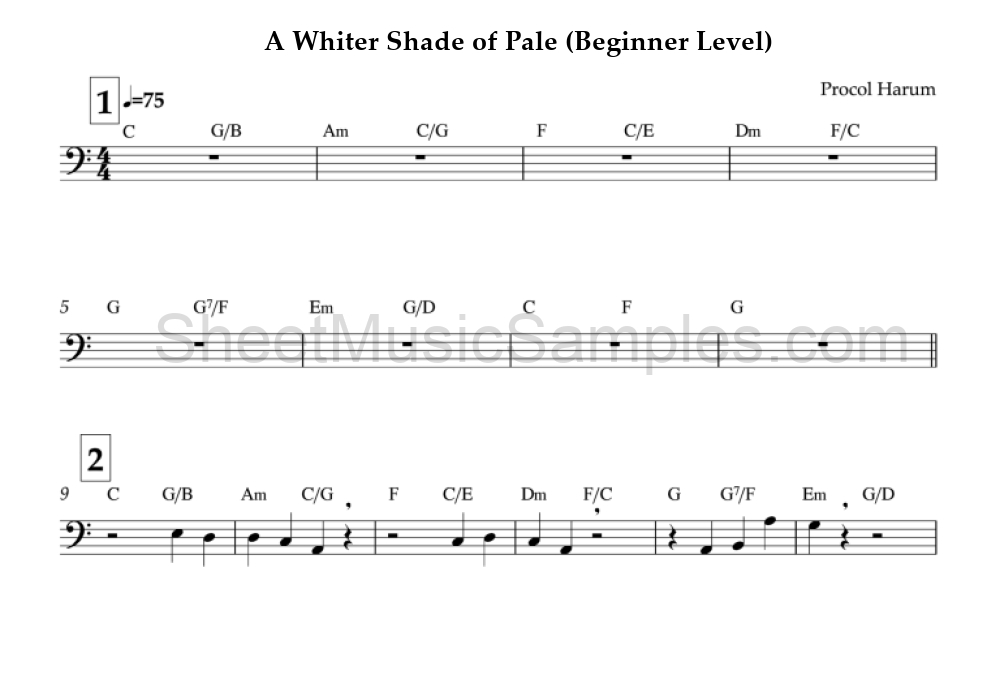 A Whiter Shade of Pale (Beginner Level)