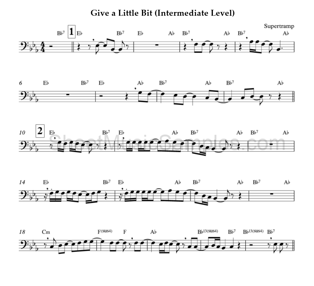 Give a Little Bit (Intermediate Level)