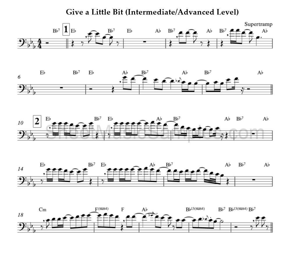 Give a Little Bit (Intermediate/Advanced Level)