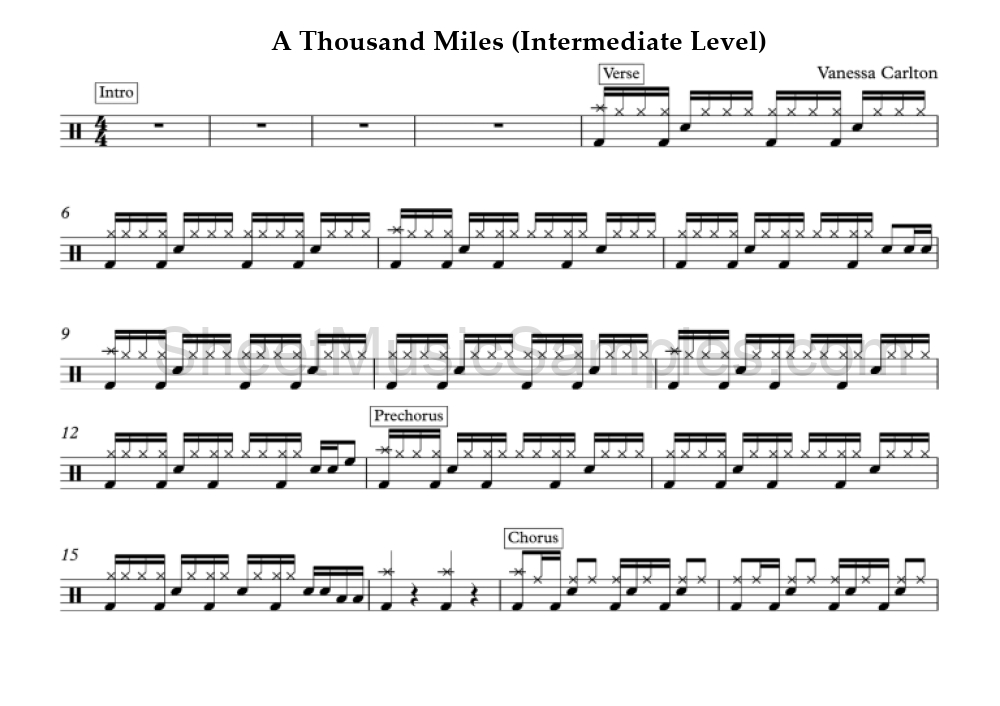 A Thousand Miles (Intermediate Level)