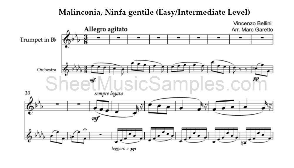 Malinconia, Ninfa gentile (Easy/Intermediate Level)