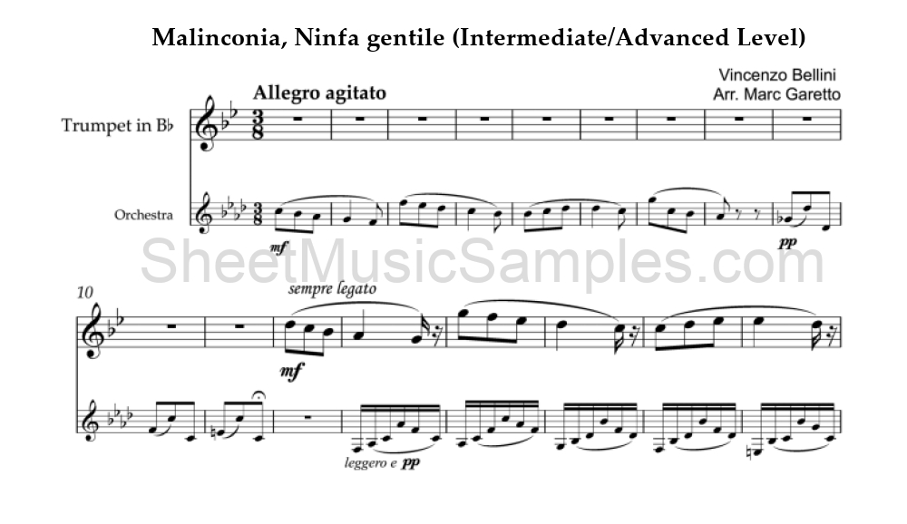 Malinconia, Ninfa gentile (Intermediate/Advanced Level)