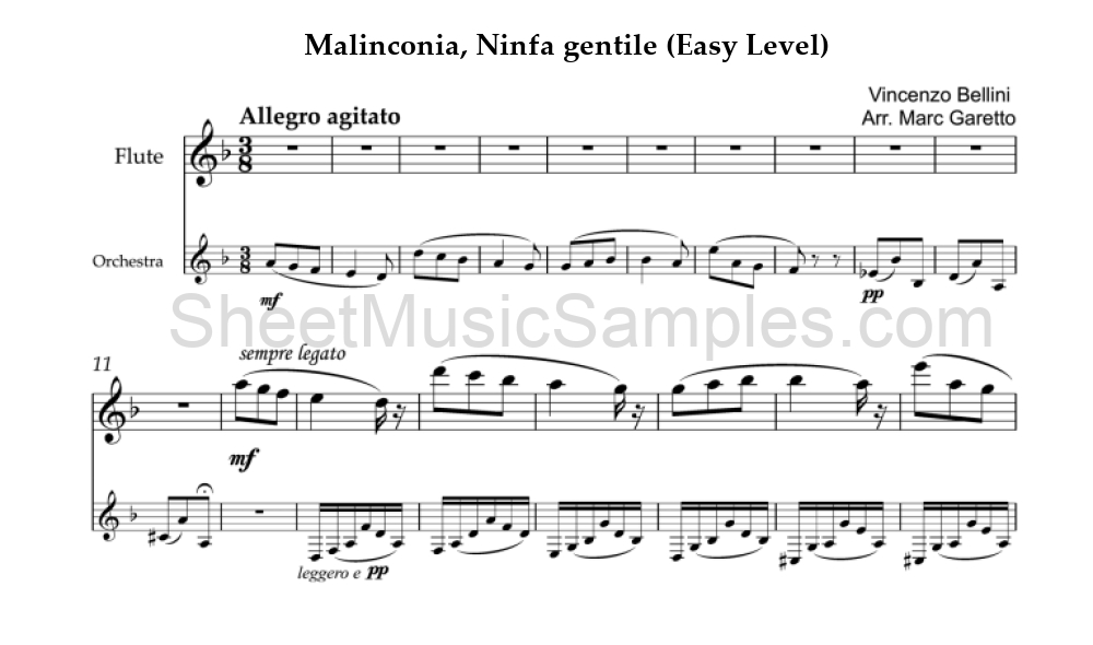 Malinconia, Ninfa gentile (Easy Level)