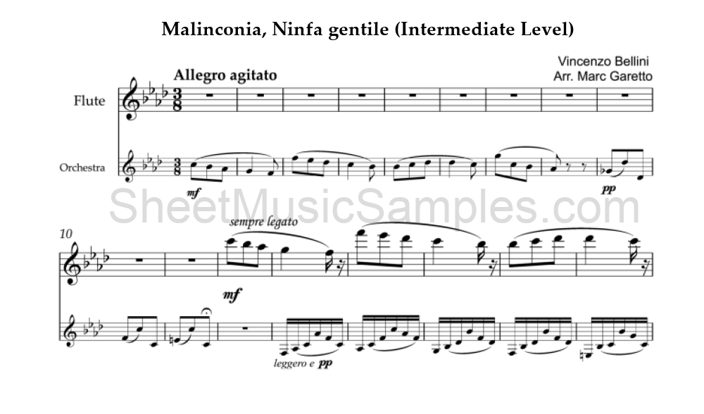 Malinconia, Ninfa gentile (Intermediate Level)