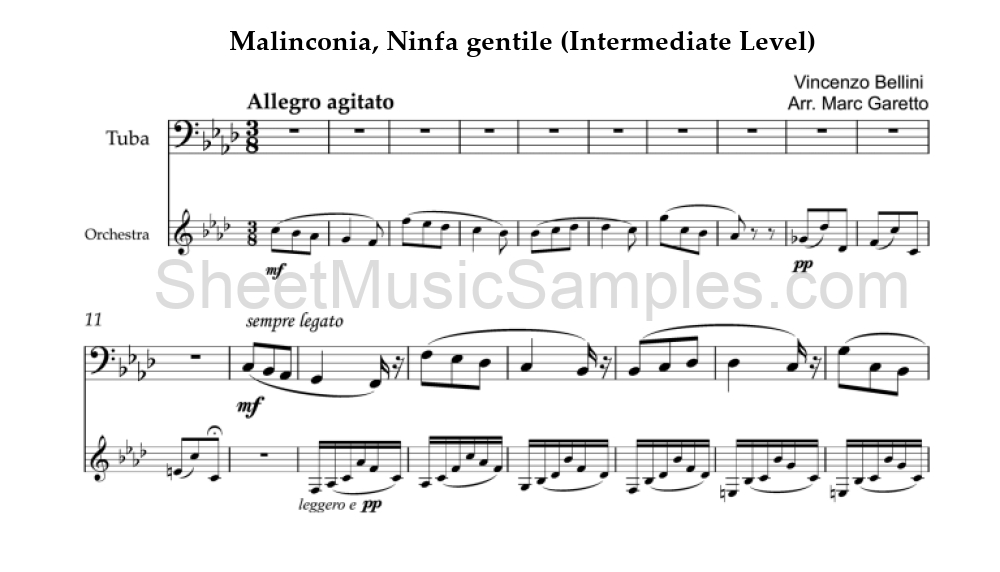 Malinconia, Ninfa gentile (Intermediate Level)