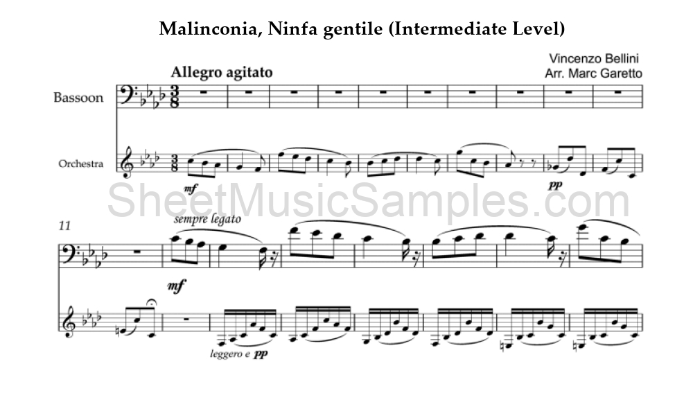 Malinconia, Ninfa gentile (Intermediate Level)