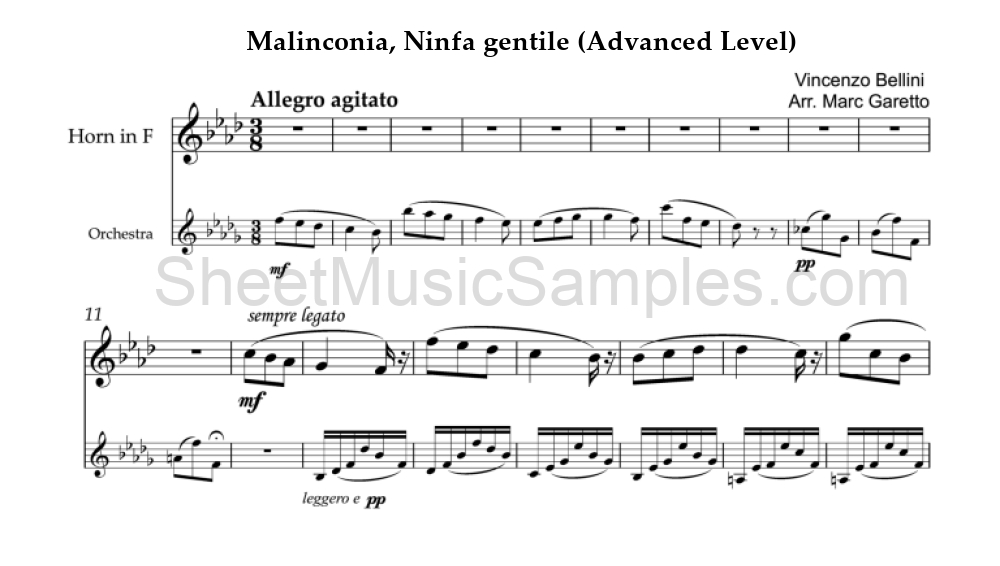 Malinconia, Ninfa gentile (Advanced Level)