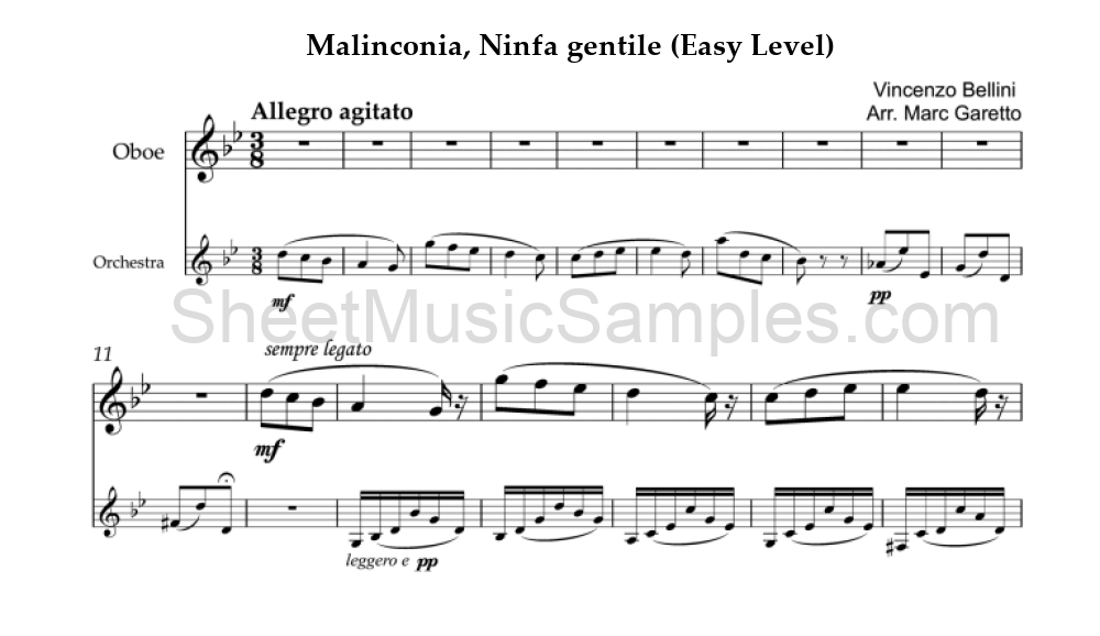 Malinconia, Ninfa gentile (Easy Level)