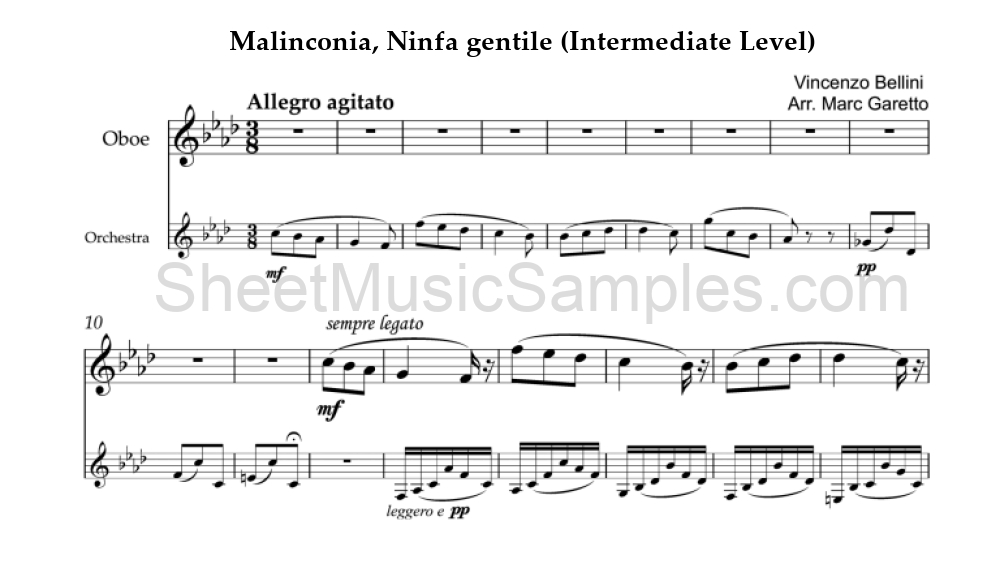 Malinconia, Ninfa gentile (Intermediate Level)