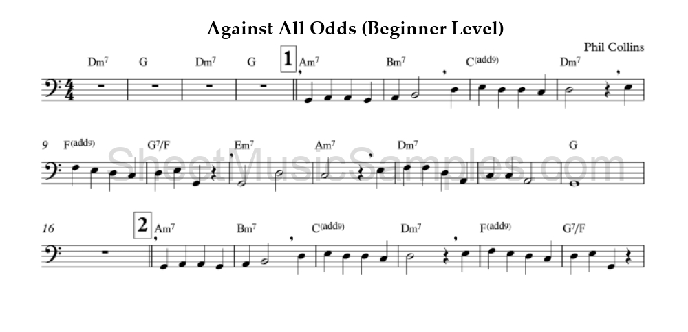 Against All Odds (Beginner Level)