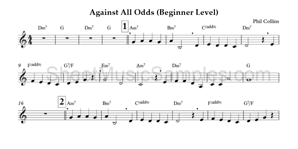 Against All Odds (Beginner Level)