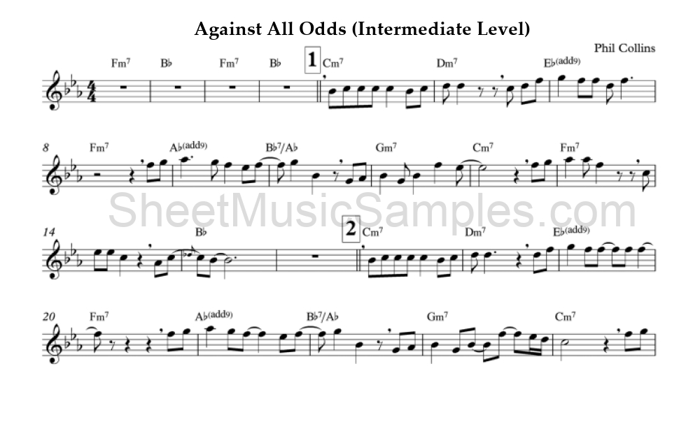 Against All Odds (Intermediate Level)